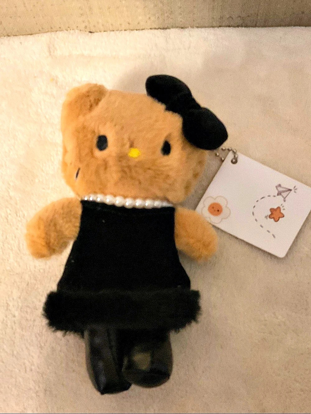 Cinda Plush Toy Brown & Black Plush Keychain NWT